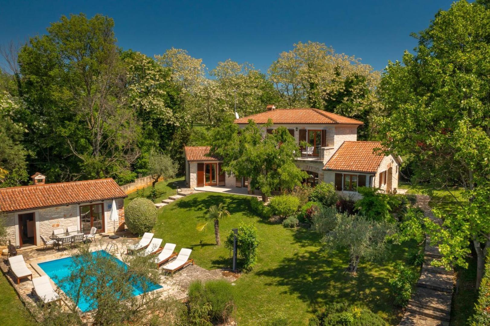 Rustic Villa Cehici With Pool In Sveti Lovrec Jehnici ภายนอก รูปภาพ